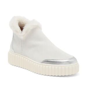 NWT Voile Blanche Luna Faux Fur Trim Mid Sneakers Shoe Size 37 / Size US 7